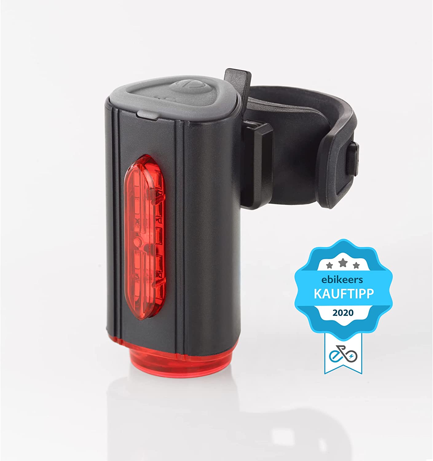 FischerBicycle Rear Light with 360° Floor Light for More Visibility and Protection, Rechargeable Battery