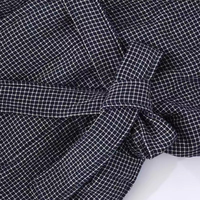 Unisex 100% Pure Long-Staple Cotton Luxury Bathrobe with Pockets - Elegant Classic style Checks Range