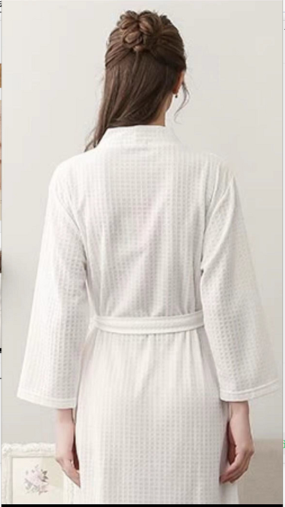 Unisex 100% Pure Long-Staple Cotton Luxury Bathrobe - Elegant Classic Waffle Robe Range