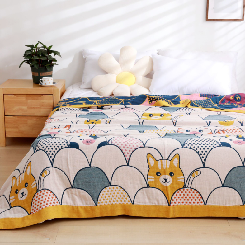 Cartoon style Cartoon Animals Range Blanket In LinLin