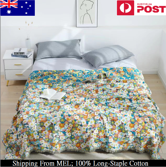 Japanese kimono patterns Style Range In Flower Tasseled Blanket